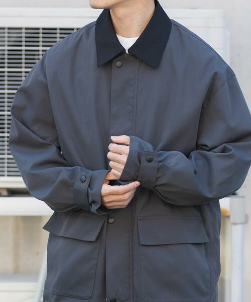 URBAN RESEARCH ITEMS / アーバンリサーチ アイテムズ その他アウター | 襟配色 ハンティングジャケット（チャコールグレー）