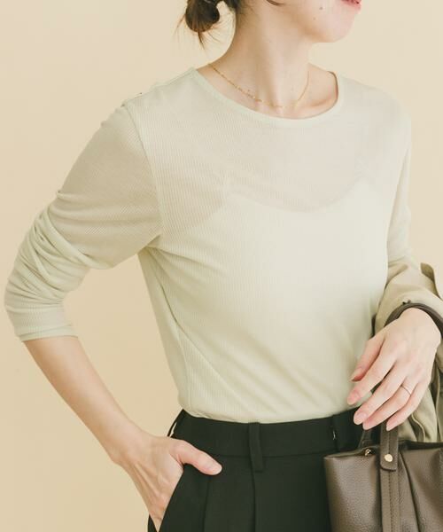 URBAN RESEARCH ITEMS / アーバンリサーチ アイテムズ Tシャツ | シアーリブロングTシャツ | 詳細2