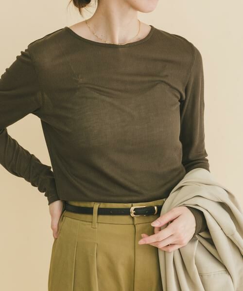 URBAN RESEARCH ITEMS / アーバンリサーチ アイテムズ Tシャツ | シアーリブロングTシャツ | 詳細13