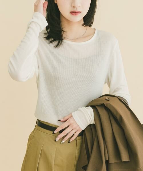 URBAN RESEARCH ITEMS / アーバンリサーチ アイテムズ Tシャツ | シアーリブロングTシャツ | 詳細16