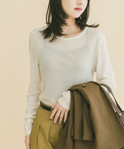 URBAN RESEARCH ITEMS / アーバンリサーチ アイテムズ Tシャツ | シアーリブロングTシャツ | 詳細17