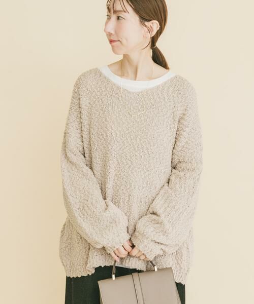 URBAN RESEARCH ITEMS / アーバンリサーチ アイテムズ ニット・セーター | インナーセットＶネックニット（ベージュ）