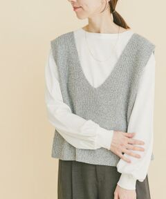 URBAN RESEARCH ITEMS / アーバンリサーチ アイテムズ ニット・セーター | ニットベスト×ボリュームスリーブカットソー