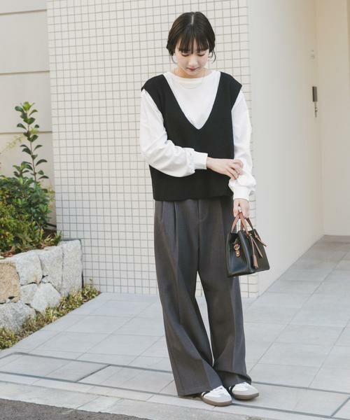 URBAN RESEARCH ITEMS / アーバンリサーチ アイテムズ ニット・セーター | ニットベスト×ボリュームスリーブカットソー | 詳細3