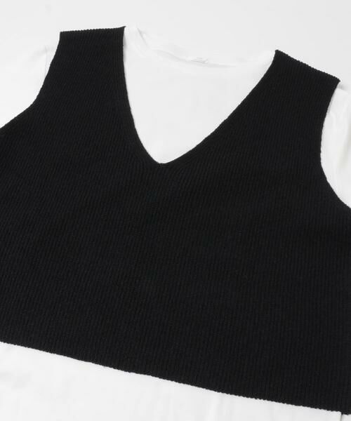 URBAN RESEARCH ITEMS / アーバンリサーチ アイテムズ ニット・セーター | ニットベスト×ボリュームスリーブカットソー | 詳細7