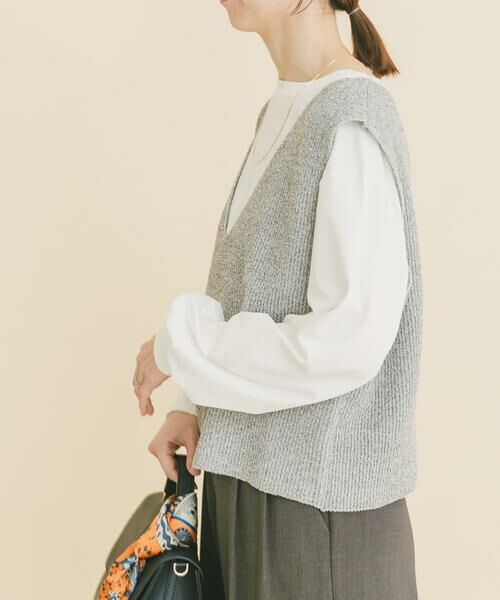 URBAN RESEARCH ITEMS / アーバンリサーチ アイテムズ ニット・セーター | ニットベスト×ボリュームスリーブカットソー | 詳細8