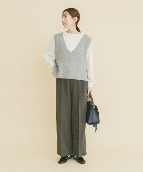 URBAN RESEARCH ITEMS / アーバンリサーチ アイテムズ ニット・セーター | ニットベスト×ボリュームスリーブカットソー | 詳細11