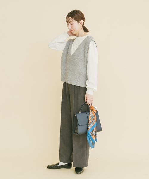 URBAN RESEARCH ITEMS / アーバンリサーチ アイテムズ ニット・セーター | ニットベスト×ボリュームスリーブカットソー | 詳細12