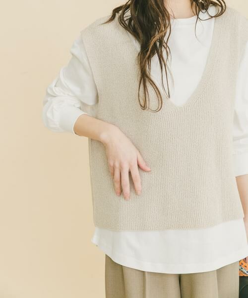 URBAN RESEARCH ITEMS / アーバンリサーチ アイテムズ ニット・セーター | ニットベスト×ボリュームスリーブカットソー | 詳細23