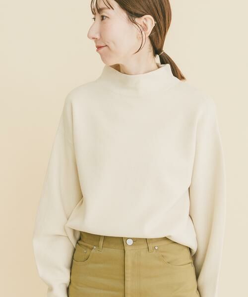 URBAN RESEARCH ITEMS / アーバンリサーチ アイテムズ ニット・セーター | ボトルネックニットプルオーバー（オフホワイト）