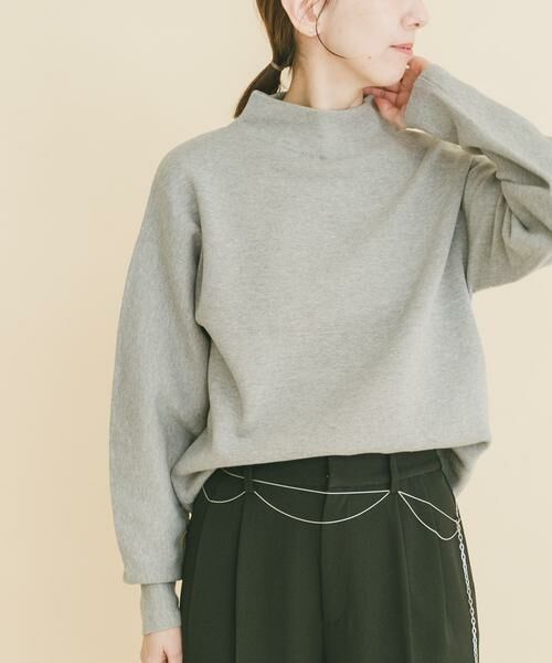URBAN RESEARCH ITEMS / アーバンリサーチ アイテムズ ニット・セーター | ボトルネックニットプルオーバー（グレー）