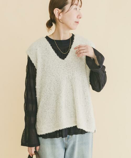 URBAN RESEARCH ITEMS / アーバンリサーチ アイテムズ ニット・セーター | リボンヤーンベスト | 詳細1