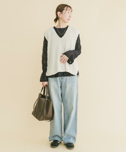 URBAN RESEARCH ITEMS / アーバンリサーチ アイテムズ ニット・セーター | リボンヤーンベスト | 詳細3