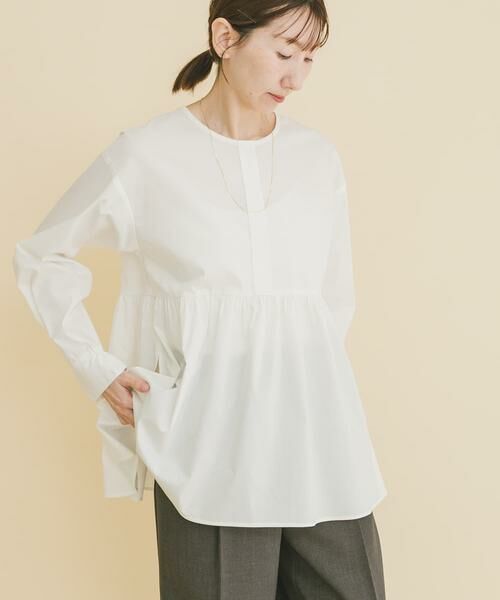 URBAN RESEARCH ITEMS / アーバンリサーチ アイテムズ シャツ・ブラウス | ギャザーペプラムブラウス | 詳細1