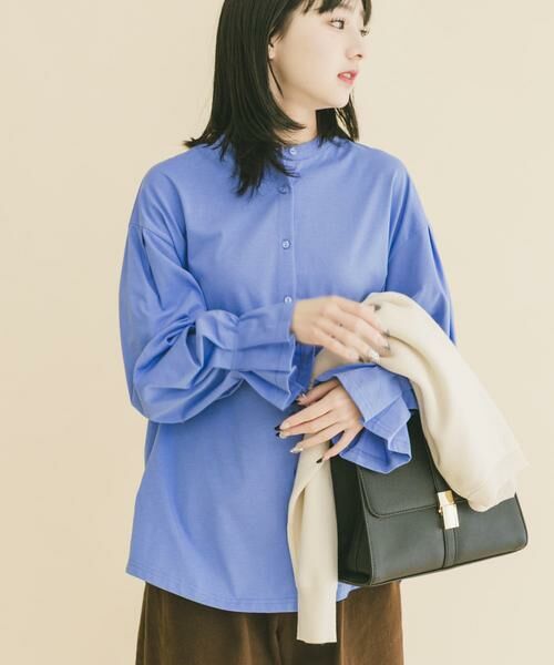 URBAN RESEARCH ITEMS / アーバンリサーチ アイテムズ シャツ・ブラウス | バンドカラーソデタックカットソー | 詳細1