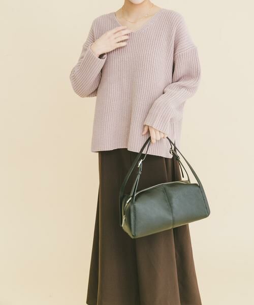 URBAN RESEARCH ITEMS / アーバンリサーチ アイテムズ ワンピース | 畦Vネックニット×キャミワンピースSET | 詳細1