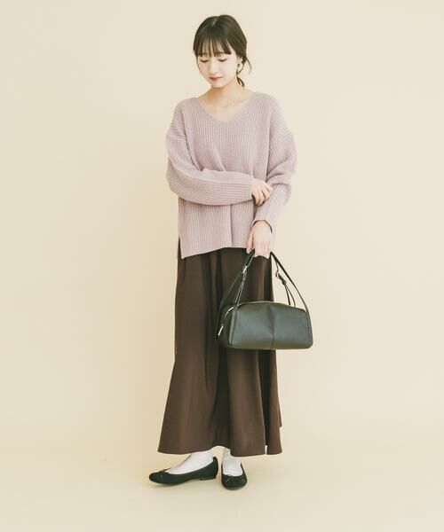 URBAN RESEARCH ITEMS / アーバンリサーチ アイテムズ ワンピース | 畦Vネックニット×キャミワンピースSET（ピンク）