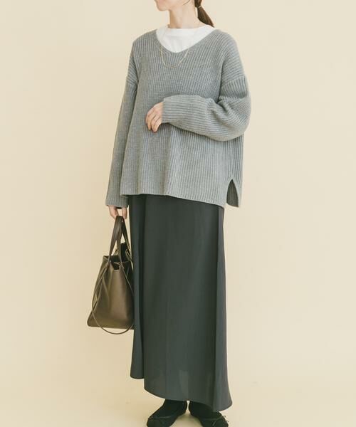 URBAN RESEARCH ITEMS / アーバンリサーチ アイテムズ ワンピース | 畦Vネックニット×キャミワンピースSET | 詳細11