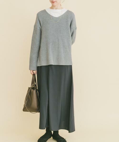 URBAN RESEARCH ITEMS / アーバンリサーチ アイテムズ ワンピース | 畦Vネックニット×キャミワンピースSET | 詳細12