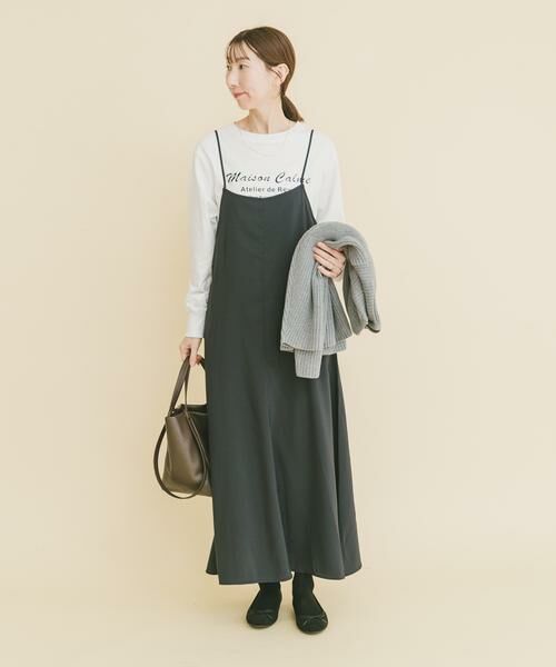 URBAN RESEARCH ITEMS / アーバンリサーチ アイテムズ ワンピース | 畦Vネックニット×キャミワンピースSET | 詳細15