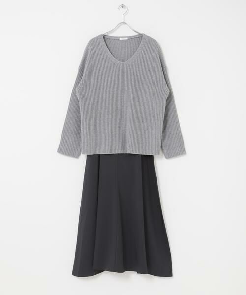 URBAN RESEARCH ITEMS / アーバンリサーチ アイテムズ ワンピース | 畦Vネックニット×キャミワンピースSET | 詳細17