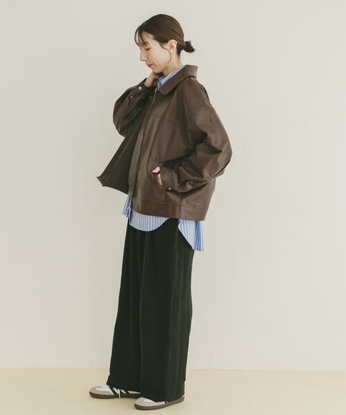 URBAN RESEARCH ITEMS / アーバンリサーチ アイテムズ レザーブルゾン・ジャケット | フェイクレザーZIPUPブルゾン | 詳細3