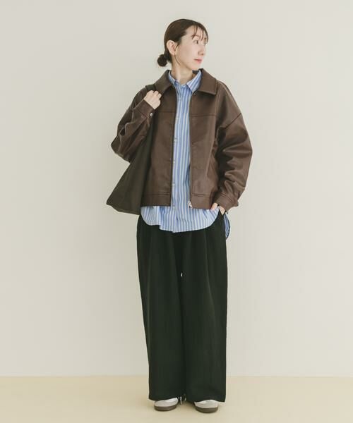 URBAN RESEARCH ITEMS / アーバンリサーチ アイテムズ レザーブルゾン・ジャケット | フェイクレザーZIPUPブルゾン | 詳細4