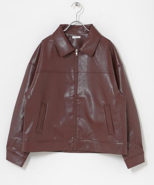URBAN RESEARCH ITEMS / アーバンリサーチ アイテムズ レザーブルゾン・ジャケット | フェイクレザーZIPUPブルゾン | 詳細5
