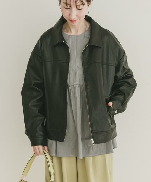 URBAN RESEARCH ITEMS / アーバンリサーチ アイテムズ レザーブルゾン・ジャケット | フェイクレザーZIPUPブルゾン | 詳細10