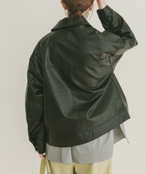 URBAN RESEARCH ITEMS / アーバンリサーチ アイテムズ レザーブルゾン・ジャケット | フェイクレザーZIPUPブルゾン | 詳細11