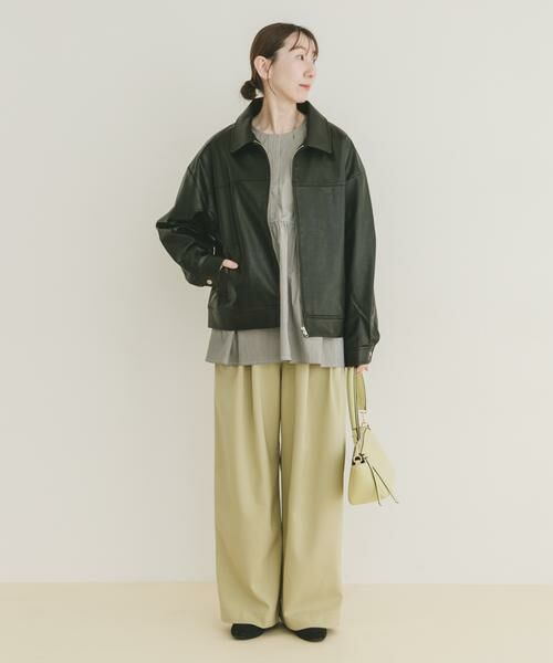 URBAN RESEARCH ITEMS / アーバンリサーチ アイテムズ レザーブルゾン・ジャケット | フェイクレザーZIPUPブルゾン | 詳細12