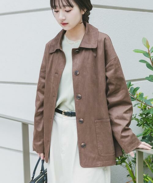 URBAN RESEARCH ITEMS / アーバンリサーチ アイテムズ その他アウター | フェイクスエードオーバージャケット（ブラウン）
