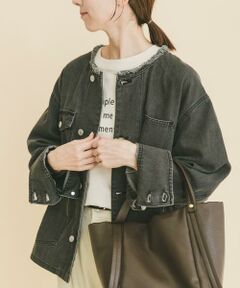 URBAN RESEARCH ITEMS / アーバンリサーチ アイテムズ Gジャン・デニムジャケット | デニムオーバーノーカラージャケット