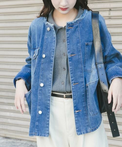 URBAN RESEARCH ITEMS / アーバンリサーチ アイテムズ Gジャン・デニムジャケット | デニムオーバーノーカラージャケット | 詳細2