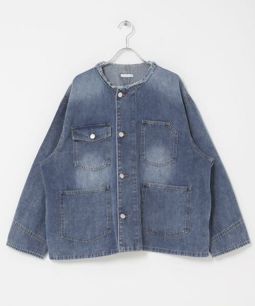 URBAN RESEARCH ITEMS / アーバンリサーチ アイテムズ Gジャン・デニムジャケット | デニムオーバーノーカラージャケット | 詳細5