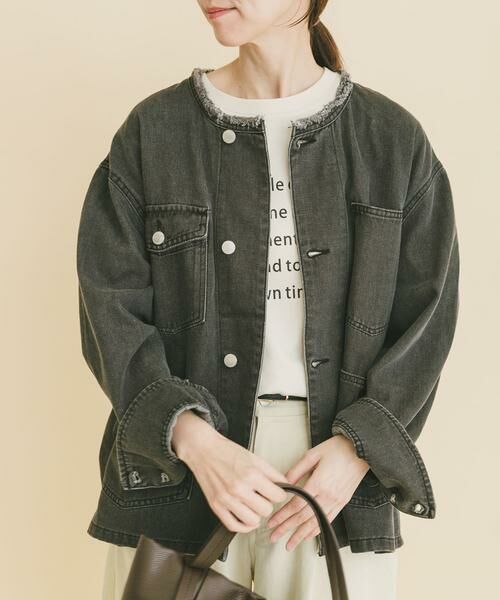 URBAN RESEARCH ITEMS / アーバンリサーチ アイテムズ Gジャン・デニムジャケット | デニムオーバーノーカラージャケット | 詳細13