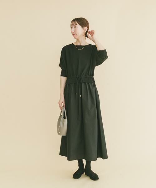 URBAN RESEARCH ITEMS / アーバンリサーチ アイテムズ ワンピース | ニットドッキングワンピース（ブラック）