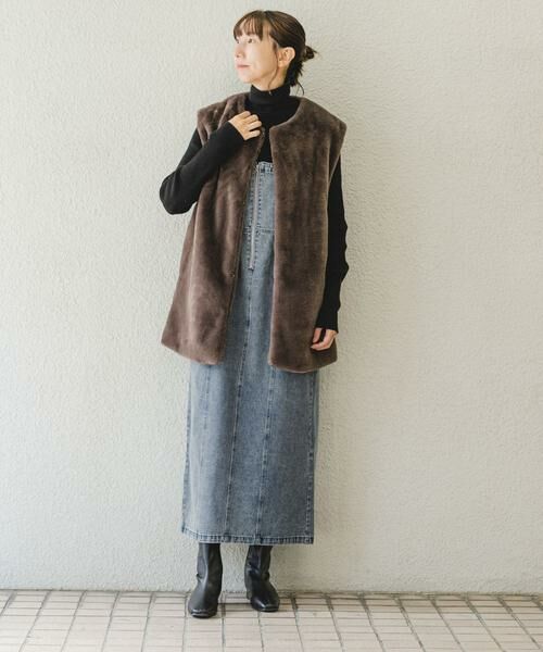 URBAN RESEARCH ITEMS / アーバンリサーチ アイテムズ ワンピース | デニムキャミワンピース | 詳細1