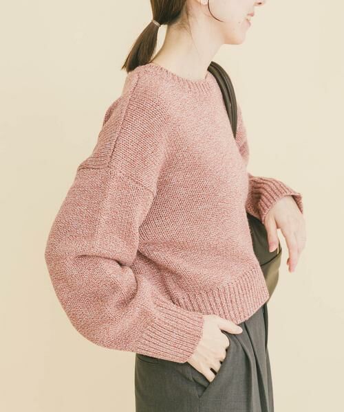 URBAN RESEARCH ITEMS / アーバンリサーチ アイテムズ ニット・セーター | ミックスヤーンニットプルオーバー（レッド）