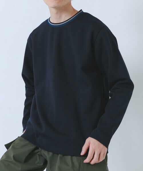 URBAN RESEARCH ITEMS / アーバンリサーチ アイテムズ Tシャツ | ヘリンボンリブロングスリーブカットソー | 詳細1