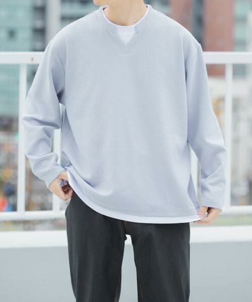 URBAN RESEARCH ITEMS / アーバンリサーチ アイテムズ Tシャツ | フェイクレイヤード ジャカード スキッパー | 詳細8