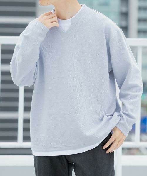 URBAN RESEARCH ITEMS / アーバンリサーチ アイテムズ Tシャツ | フェイクレイヤード ジャカード スキッパー | 詳細9