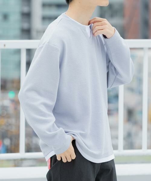 URBAN RESEARCH ITEMS / アーバンリサーチ アイテムズ Tシャツ | フェイクレイヤード ジャカード スキッパー | 詳細10