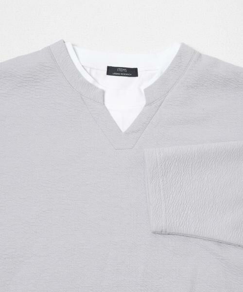 URBAN RESEARCH ITEMS / アーバンリサーチ アイテムズ Tシャツ | フェイクレイヤード ジャカード スキッパー | 詳細13