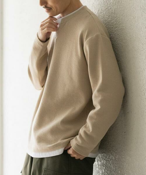 URBAN RESEARCH ITEMS / アーバンリサーチ アイテムズ Tシャツ | フェイクレイヤード ジャカード スキッパー | 詳細14