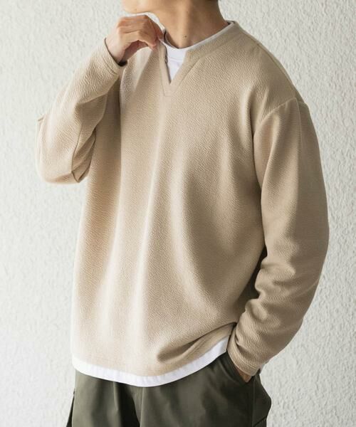 URBAN RESEARCH ITEMS / アーバンリサーチ アイテムズ Tシャツ | フェイクレイヤード ジャカード スキッパー | 詳細16