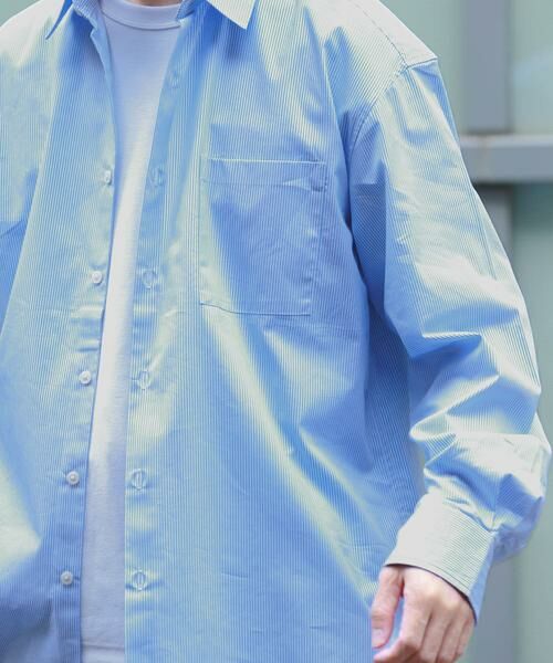 URBAN RESEARCH ITEMS / アーバンリサーチ アイテムズ シャツ・ブラウス | 『イージーケア/UVカット』高機能ストライプレギュラーカラーシャツ | 詳細1