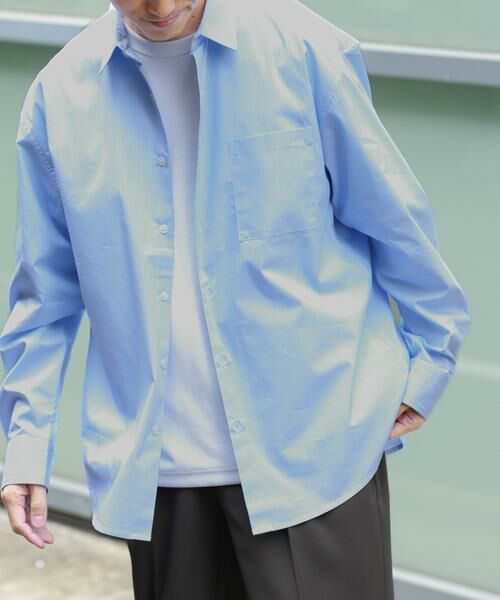 URBAN RESEARCH ITEMS / アーバンリサーチ アイテムズ シャツ・ブラウス | 『イージーケア/UVカット』高機能ストライプレギュラーカラーシャツ | 詳細2