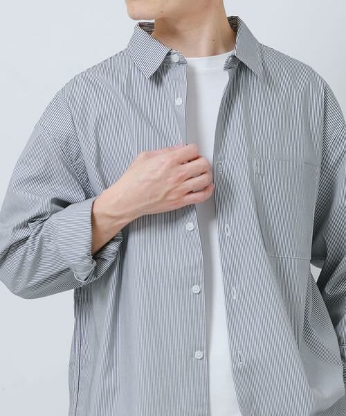 URBAN RESEARCH ITEMS / アーバンリサーチ アイテムズ シャツ・ブラウス | 『イージーケア/UVカット』高機能ストライプレギュラーカラーシャツ | 詳細6