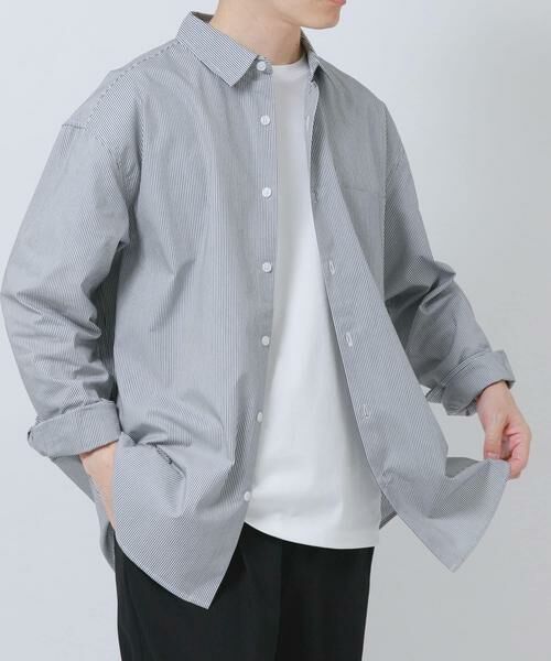 URBAN RESEARCH ITEMS / アーバンリサーチ アイテムズ シャツ・ブラウス | 『イージーケア/UVカット』高機能ストライプレギュラーカラーシャツ | 詳細7